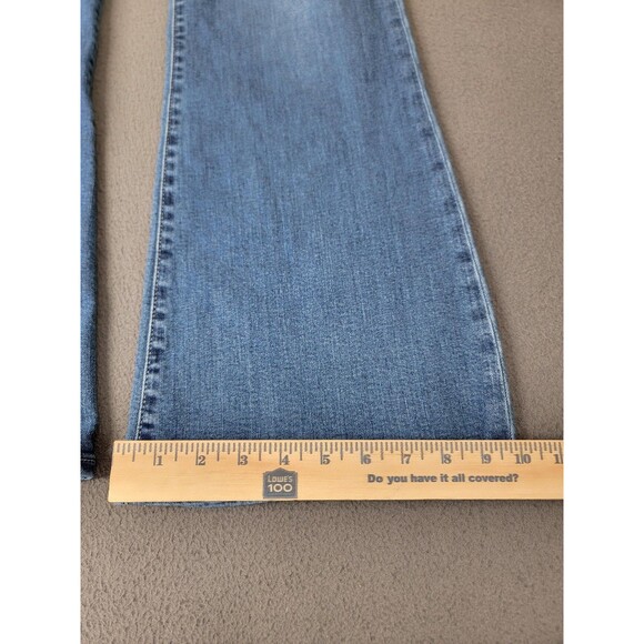 Gap Jeans Womens 8 Petite 29 Blue '70s Flare High Rise Medium Wash Stretch Denim - Picture 4 of 13